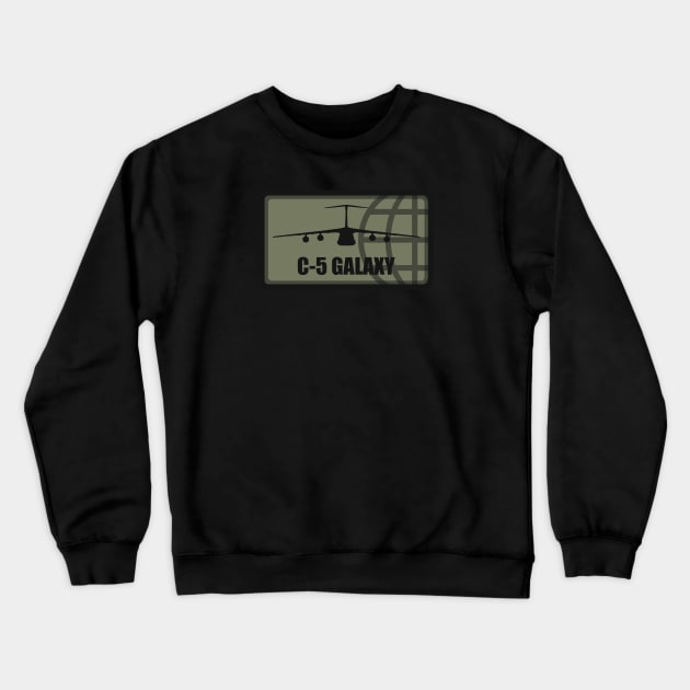 C-5 Galaxy Patch (subdued) Crewneck Sweatshirt by TCP